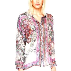 Johnny was Shelby multicolor button down shirt